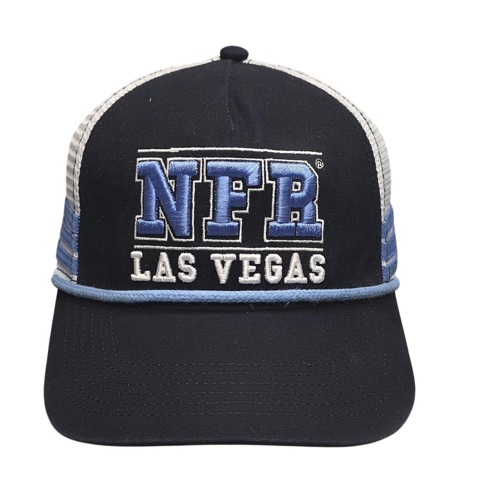 National Finals Rodeo Hat Cap NFR Las Vegas Snap Back Mens One Size Blue Trucker